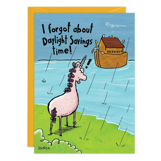 Unicorn Noah's Arc Birthday Card - 9481