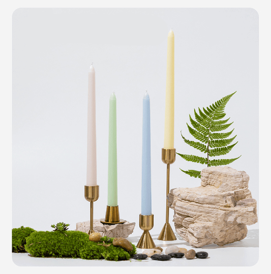 Wedding Party Colored Smokeless Long Taper Candles