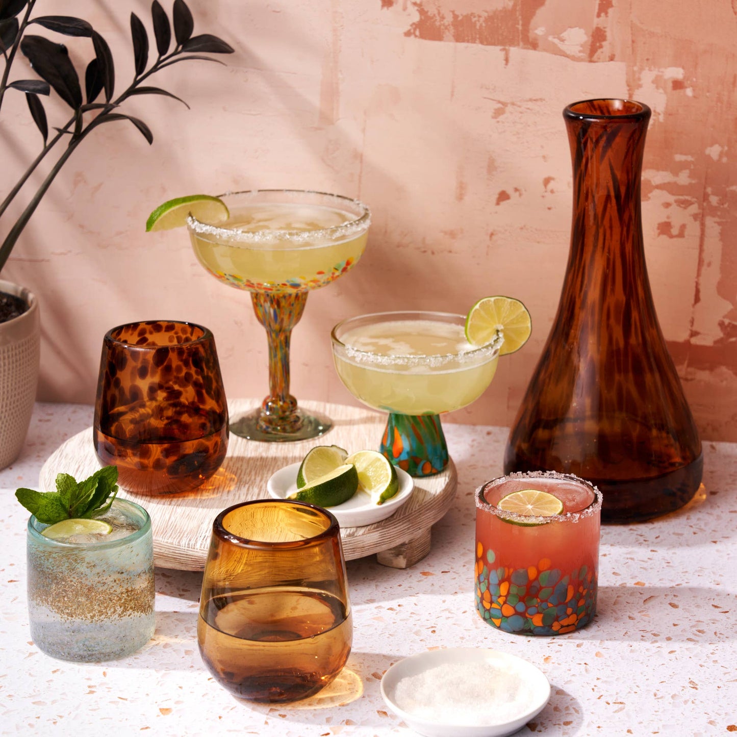 Segunda Vida Playa Bonita Recycled Tumblers Set of 2