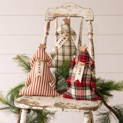 Mini Pillows - Trees With Christmas Words Assorted
