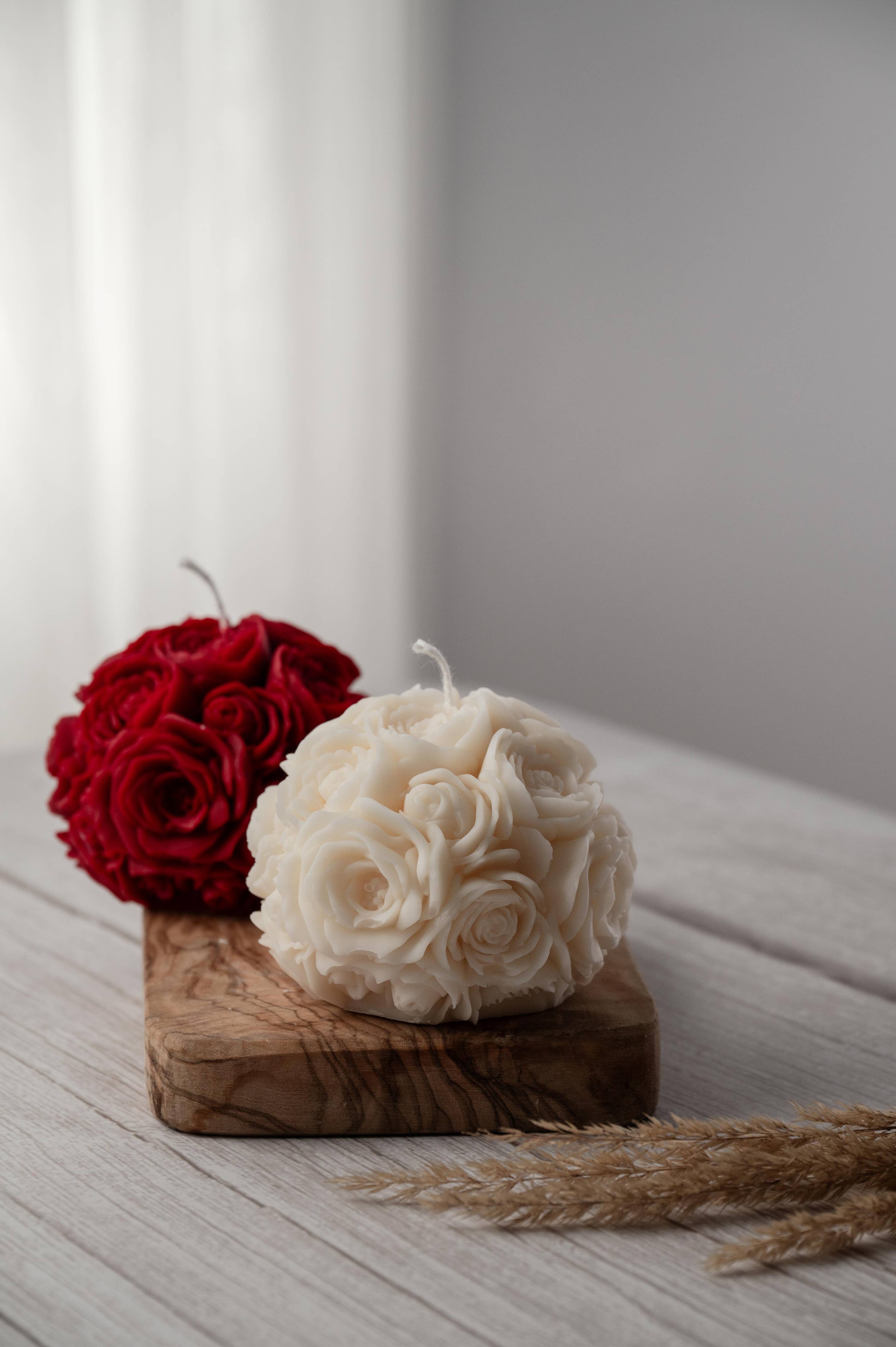 Rose Love Candle I Rose Flower Ball Candle - Thumbnail 5