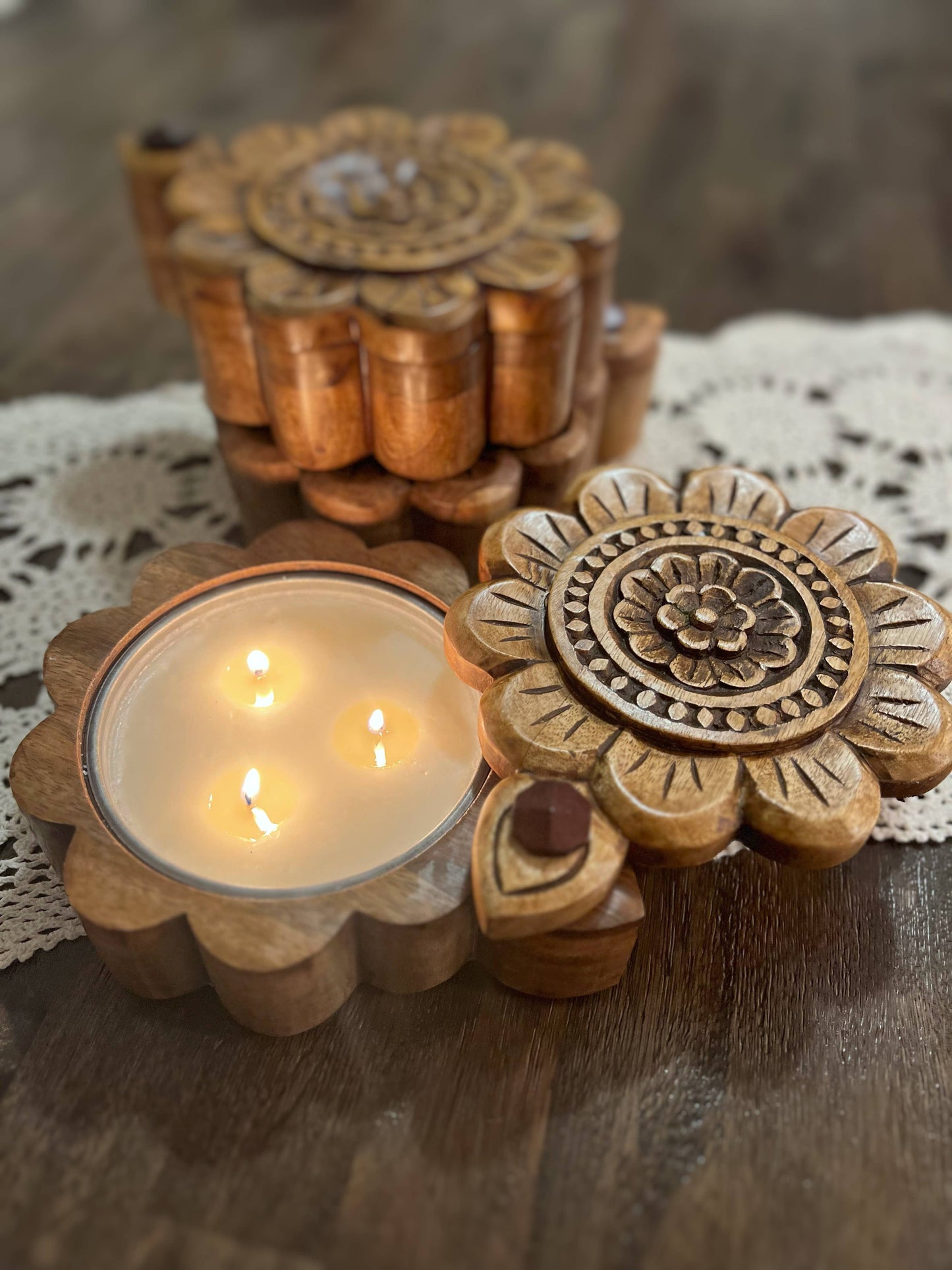 Flower Spice Pot - 14oz Soy Candle