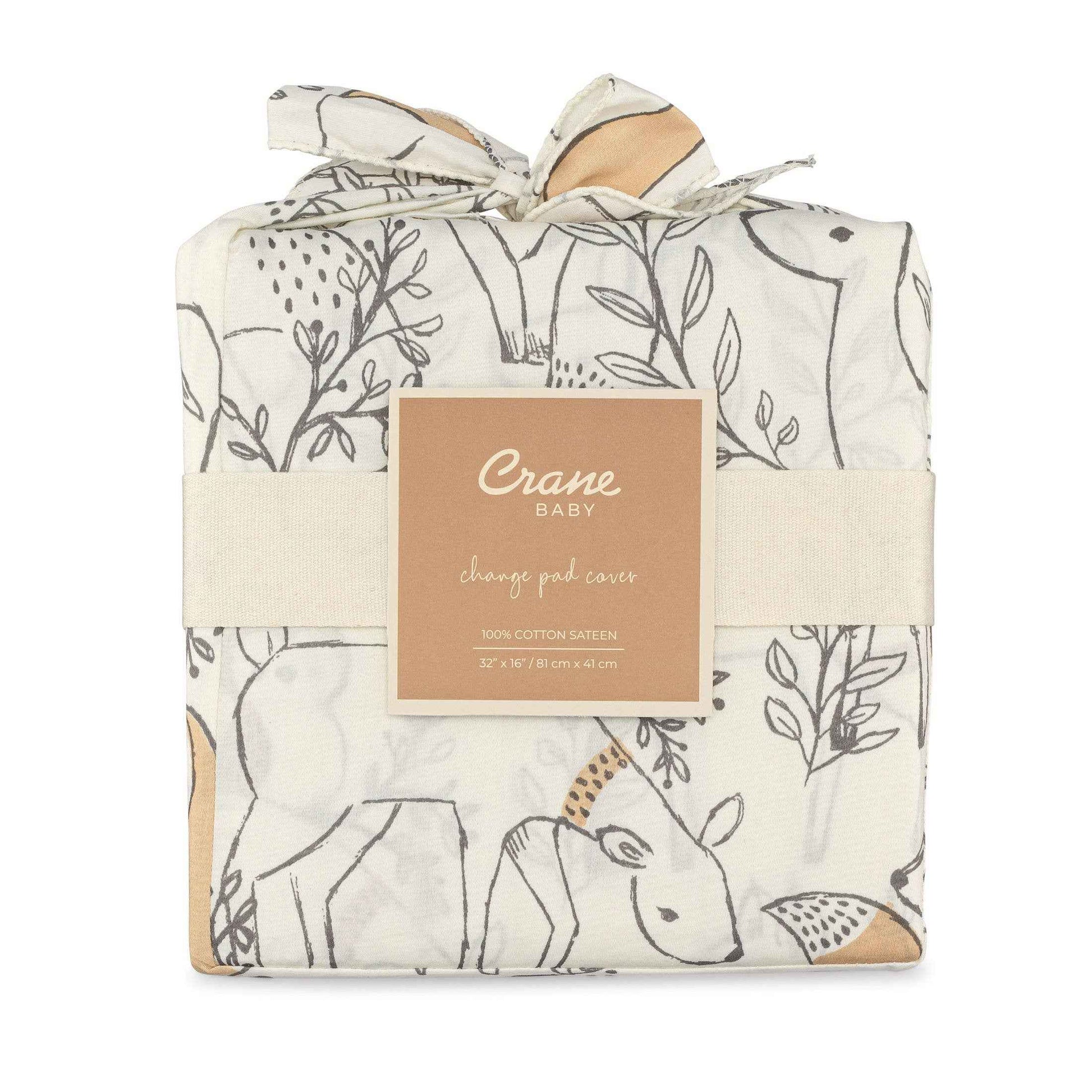 Crane Baby - Ezra Woodland Change Pad Cover (Fox Print)