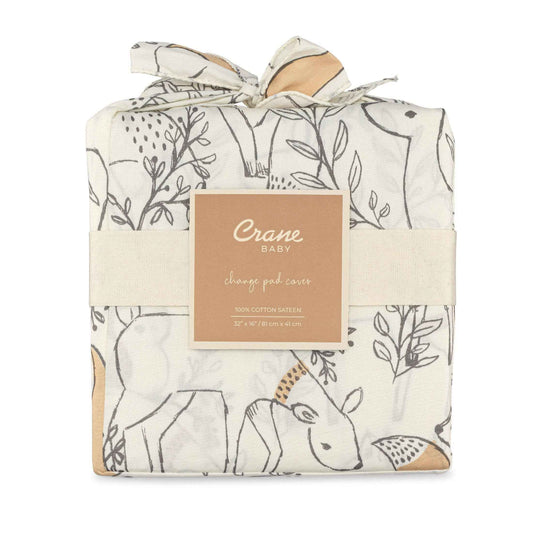 Crane Baby - Ezra Woodland Change Pad Cover (Fox Print)