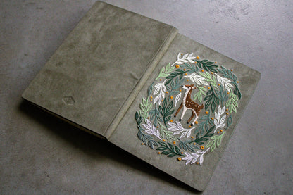 Deer Embroidered Journal
