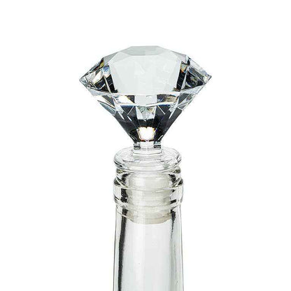 Round Cut Gem Bottle Stopper-3"H