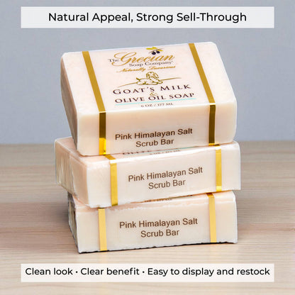 The Grecian Soap Company - Pink Himalayan Anti-Inflammatory Salt Exfoliating Scrub Bar