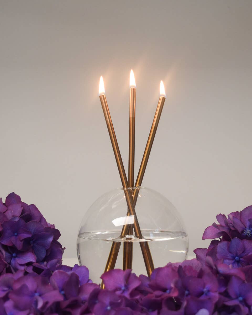 Champagne Everlasting Candles – Reusable Steel Oil Candles