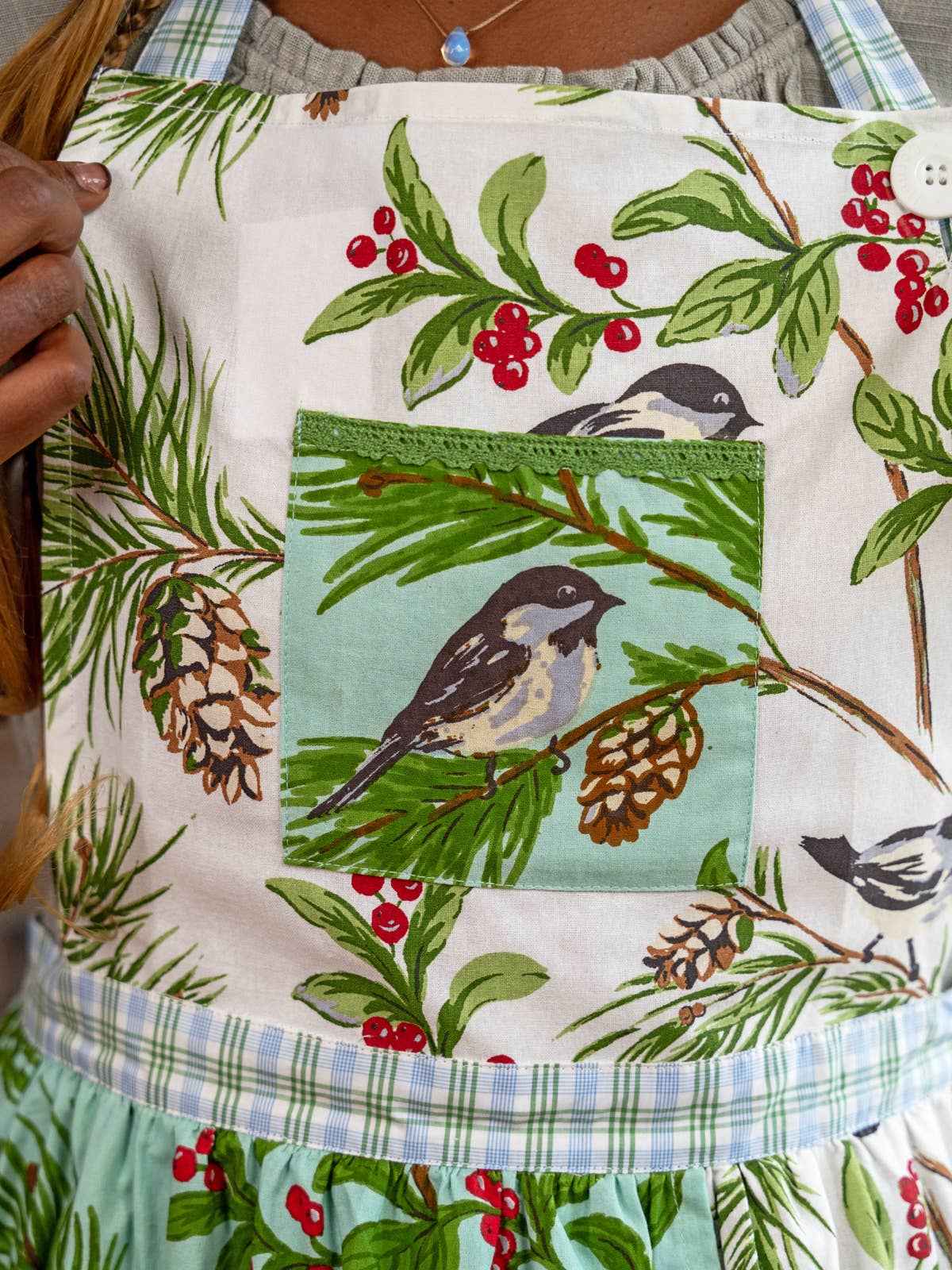 Chickadee Patchwork Apron - Multi