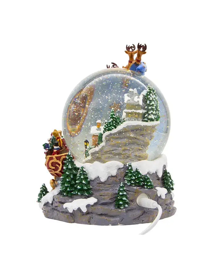 Kurt S. Adler, Inc. - Battery Operated Musical Santa and Sled Water Globe