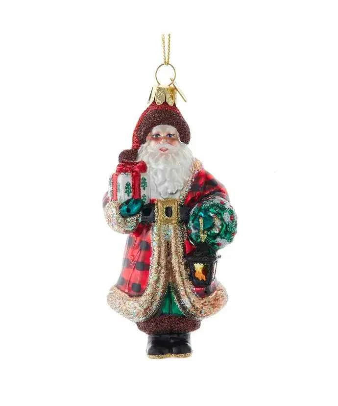 4.5" Noble Gems Santa W/Lantern+Presinent