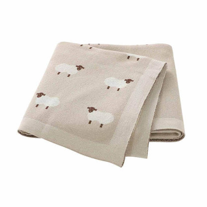 Soft Sheep Baby Blanket: Grey