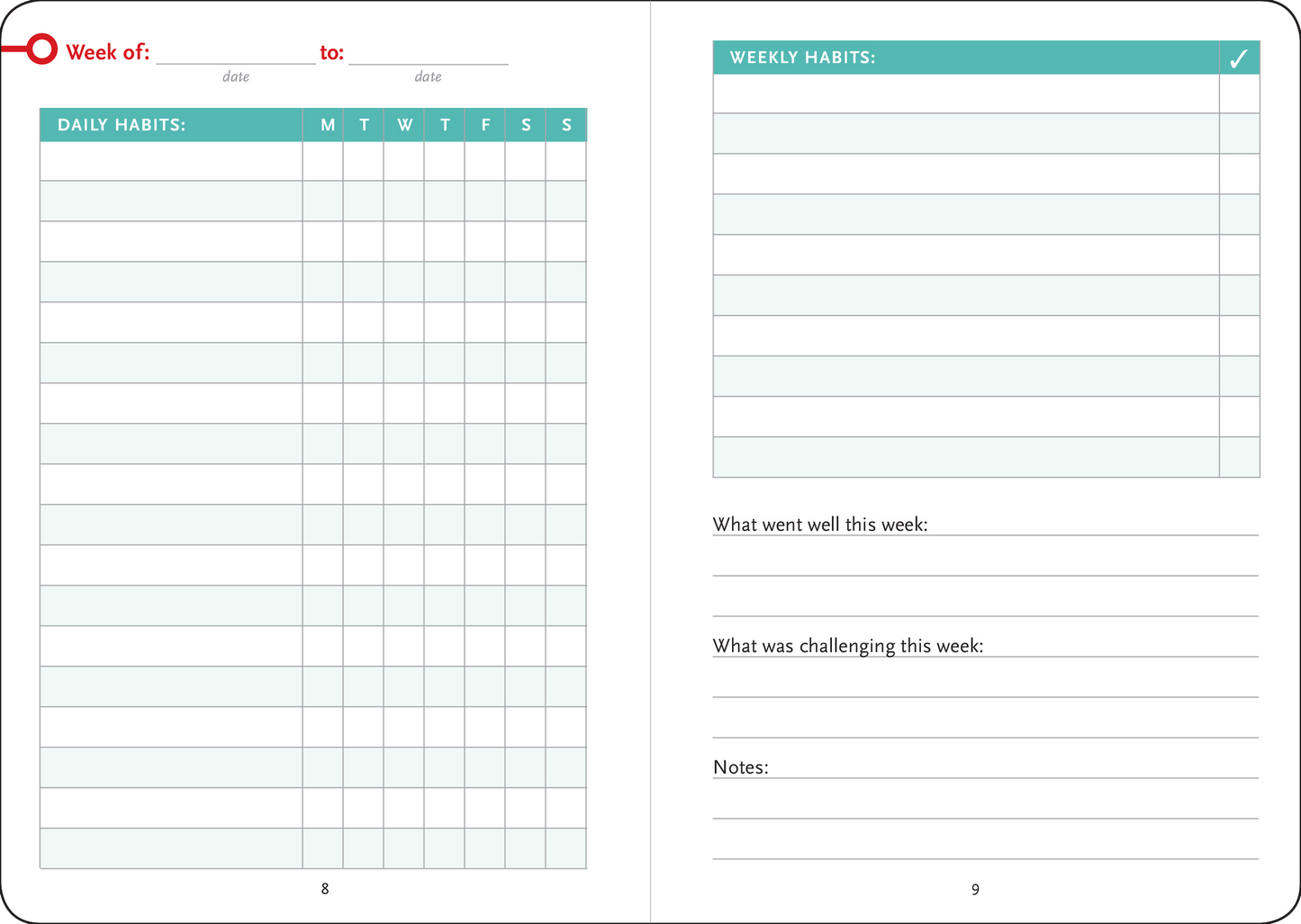 Habit Tracker Logbook