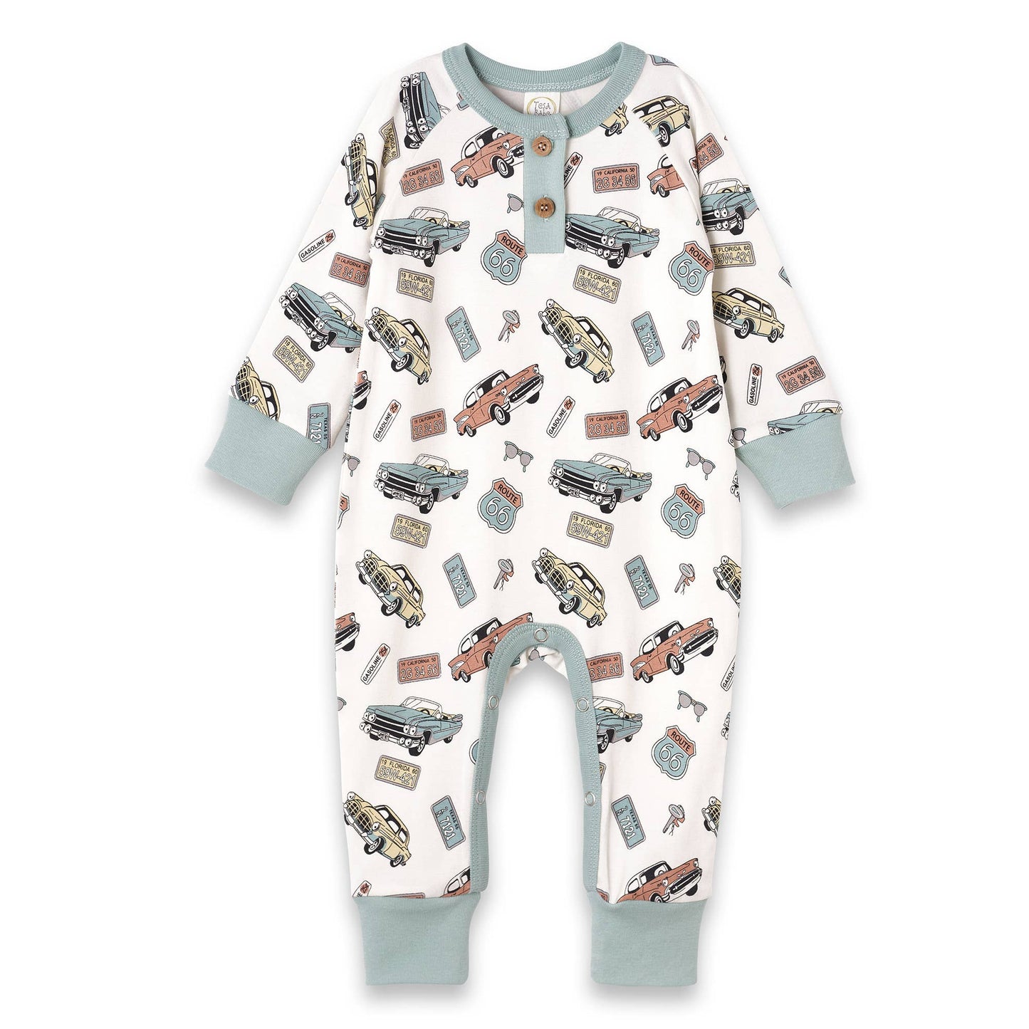Vintage Car Henley Romper – Baby Road Trip Style