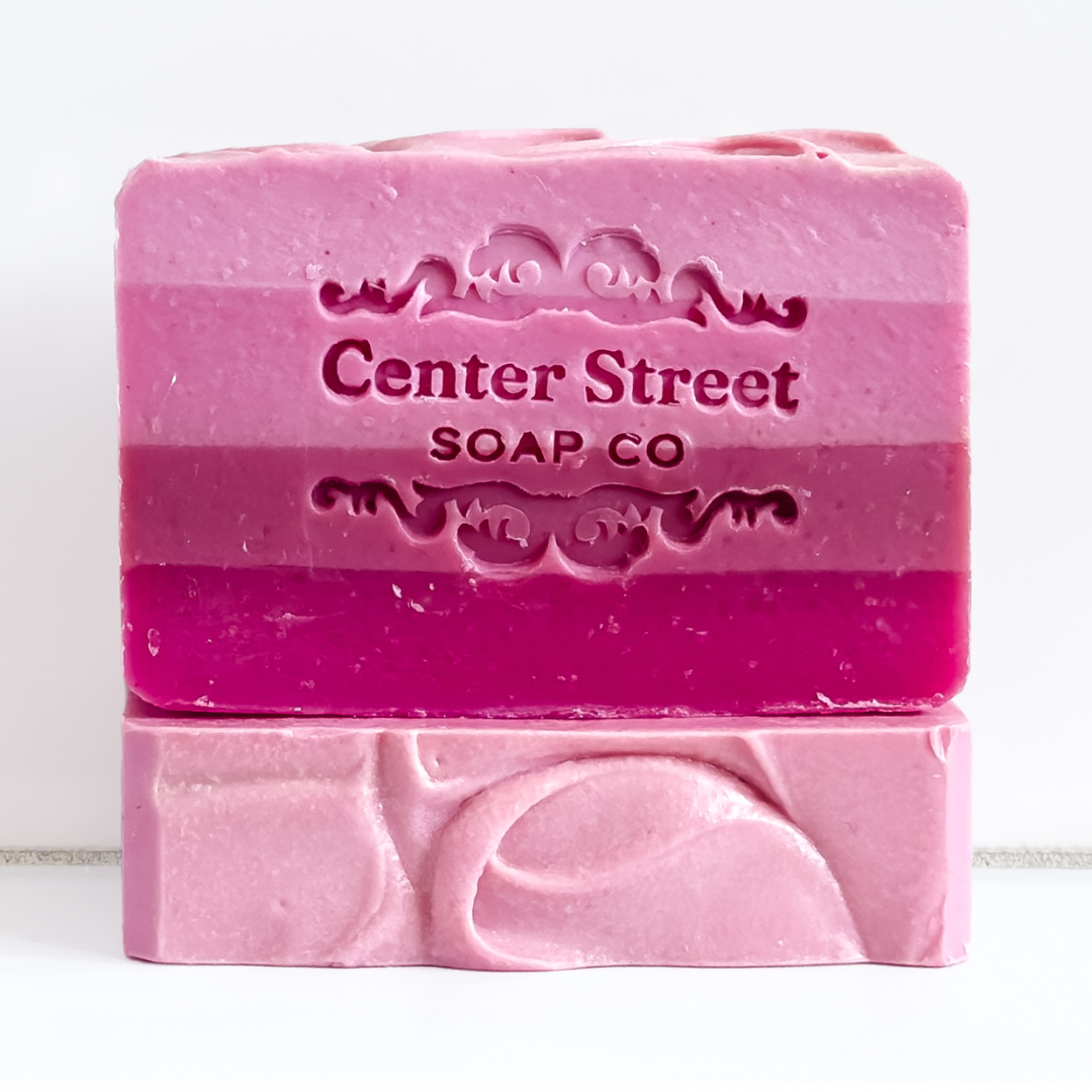 Center Street Soap Co - Pink Magnolia Valentine's Handmade Soap Bar - 4oz