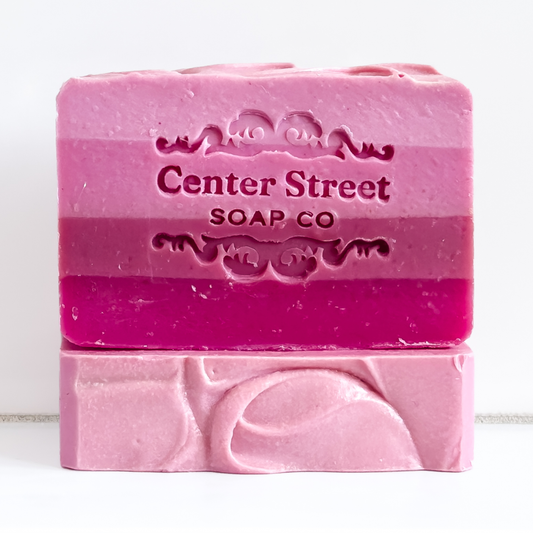 Center Street Soap Co - Pink Magnolia Valentine's Handmade Soap Bar - 4oz