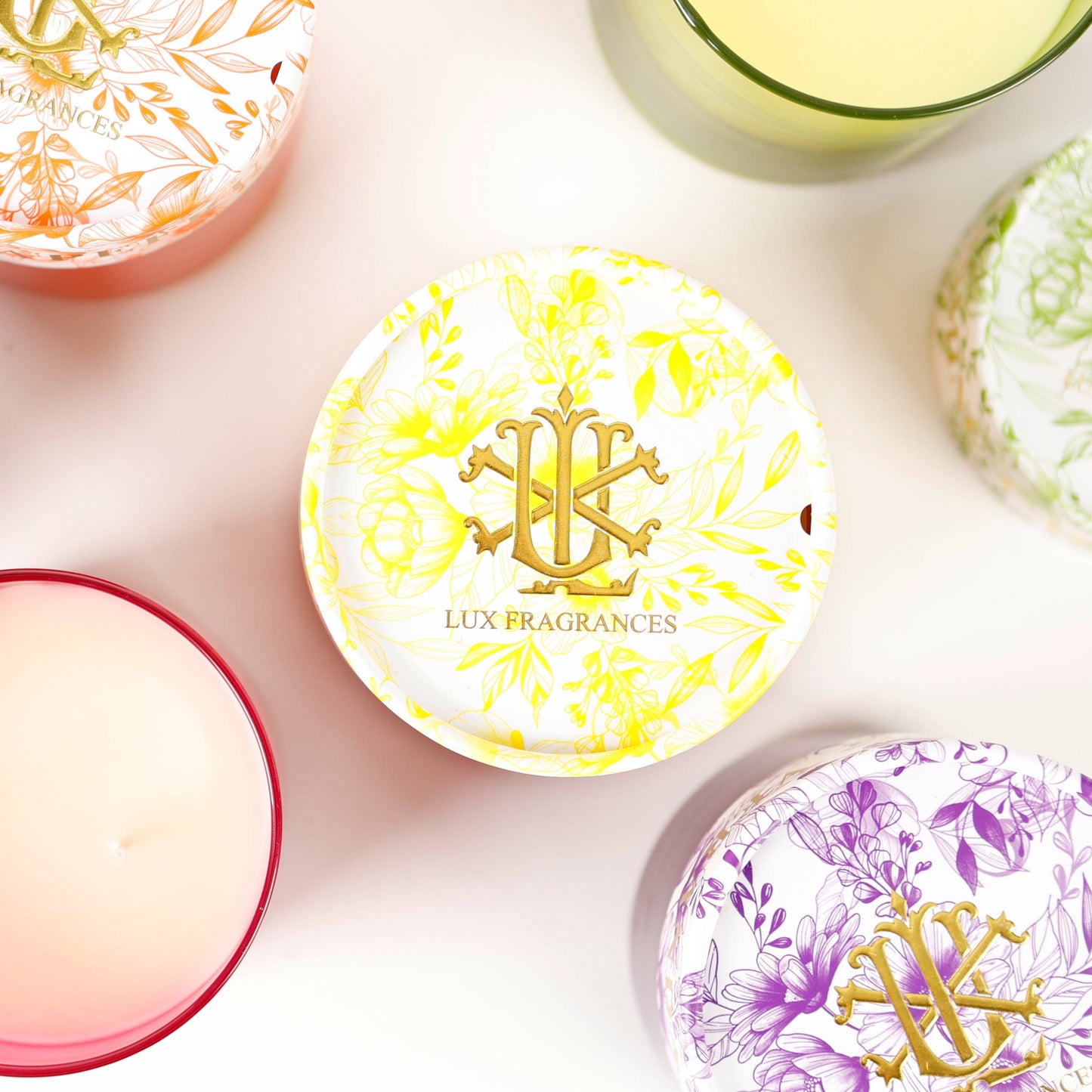 Citron 15 oz 2 wick Decorative Lid Candle