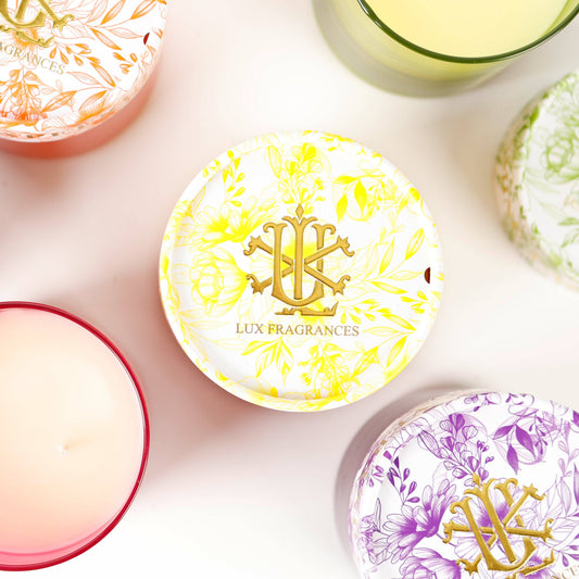 Citron 15 oz 2 wick Decorative Lid Candle