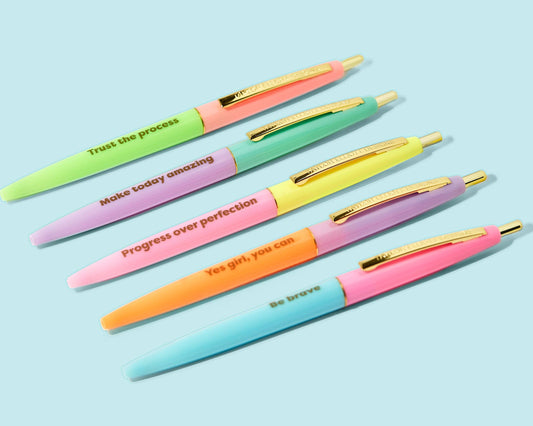 Taylor Elliott Designs - Pen Set - Motivational - Affirmations - 5 Piece Set