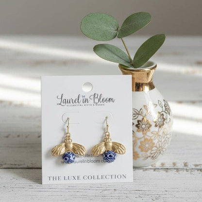 Signature Bee Drop Earrings