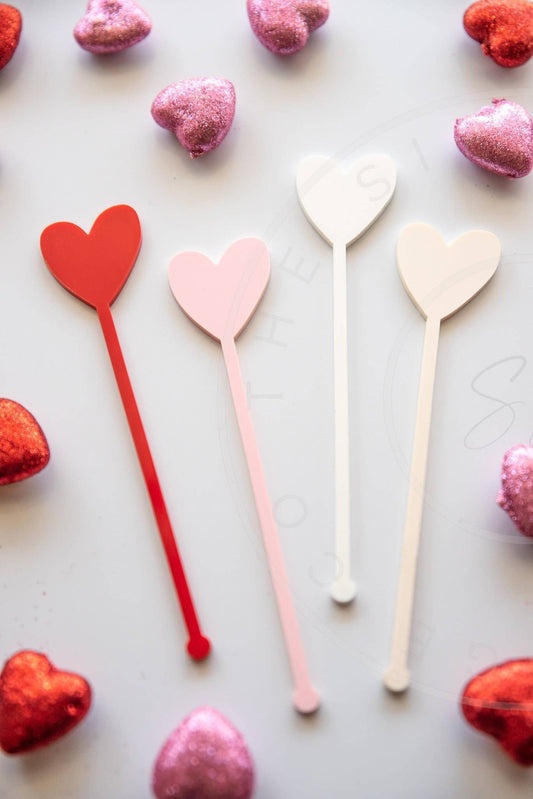 Valentine's Day Heart Drink Stirrers