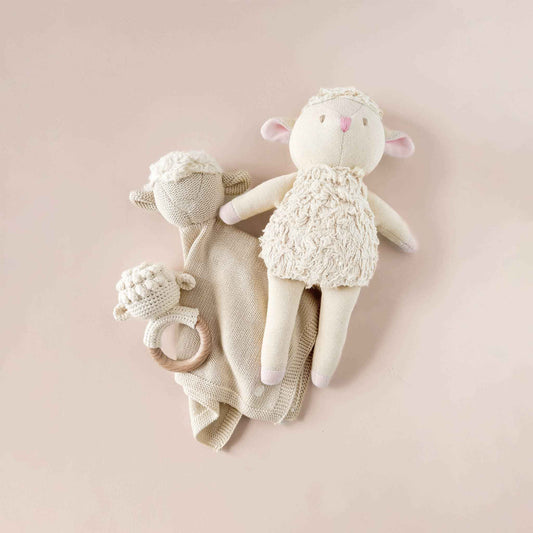 Plush Toy Lamb Baby Newborn Stuffed Animal Gift Sheep: Cream