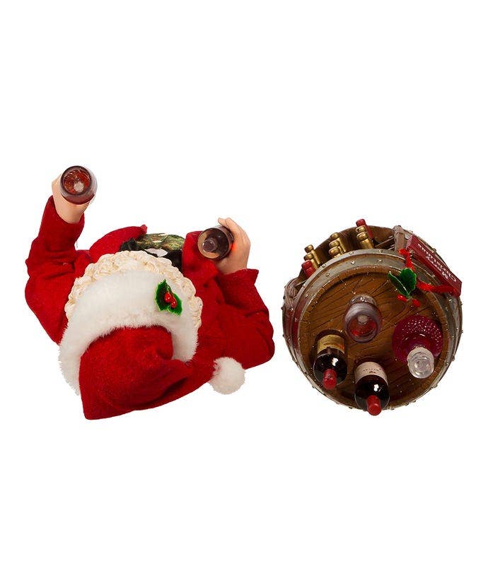 Kurt S. Adler, Inc. - 10.5“ Fabriché™ Wine Tasting Santa, 2-Piece Set