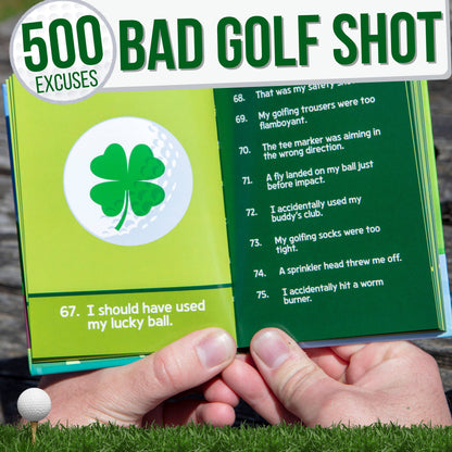 500 Excuses For a Bad Golf Shot Gift Book - Funny Men's Gift