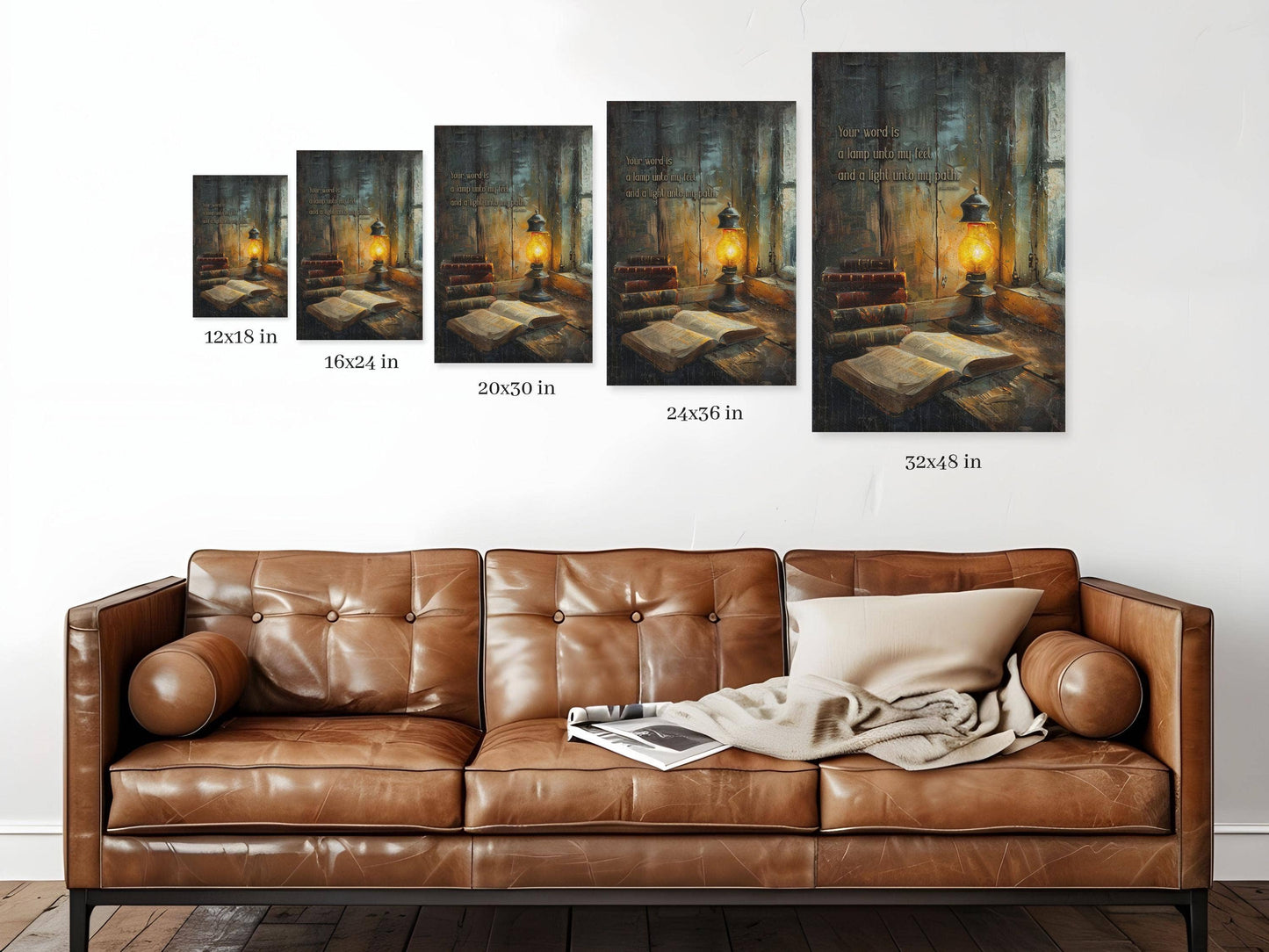 Christian Scripture Canvas Sign Psalm 119 Bible Verse Art