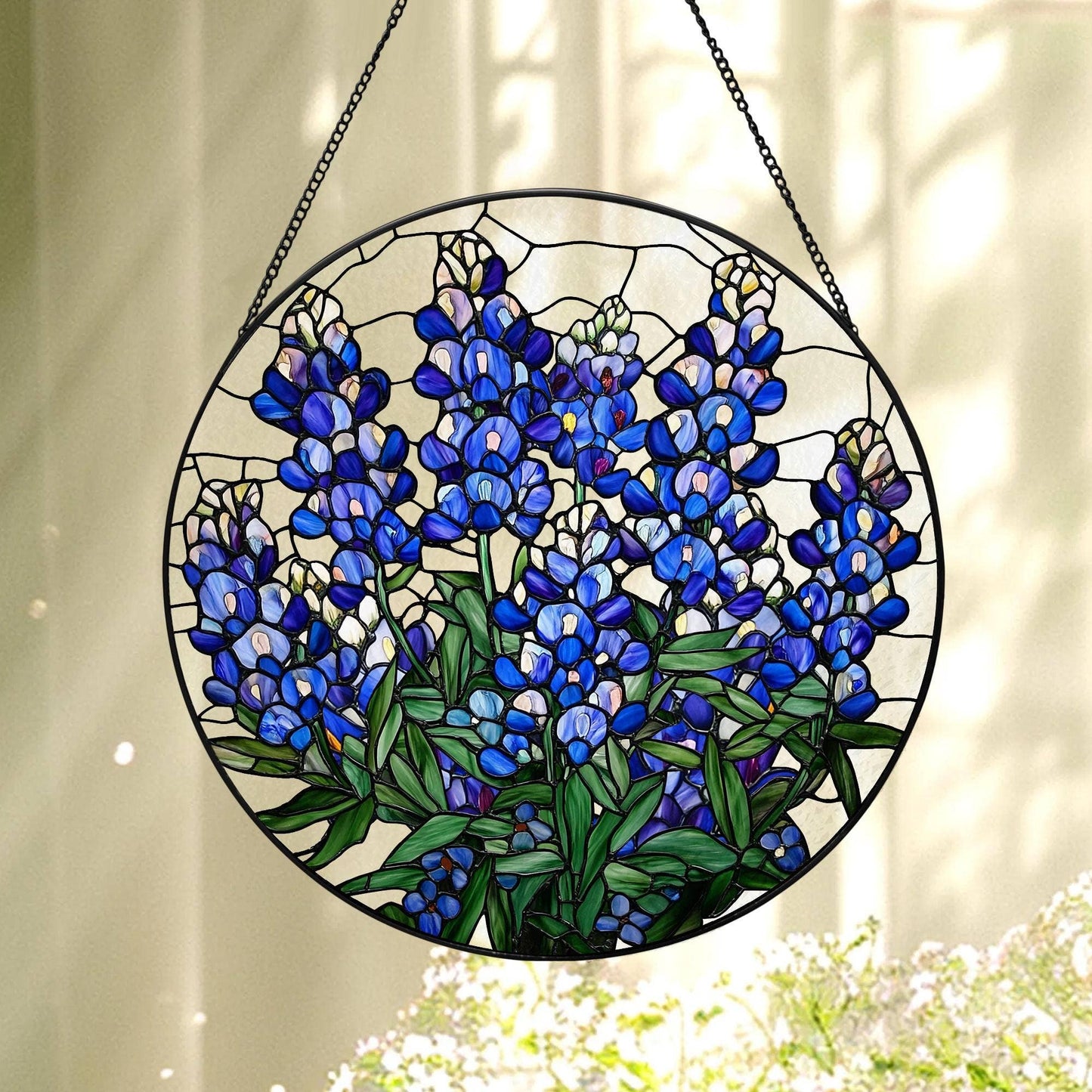 Bluebonnet Flower Suncatcher, Wildflowers Window Hanging