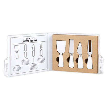 Face to Face Say Cheese Ceramic Cheese Knives Book Box