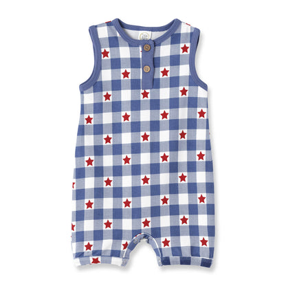 Americana Bamboo Short Baby Romper