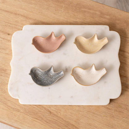 Mini Reactive Glaze Bird Trinket Trays -sold seperately
