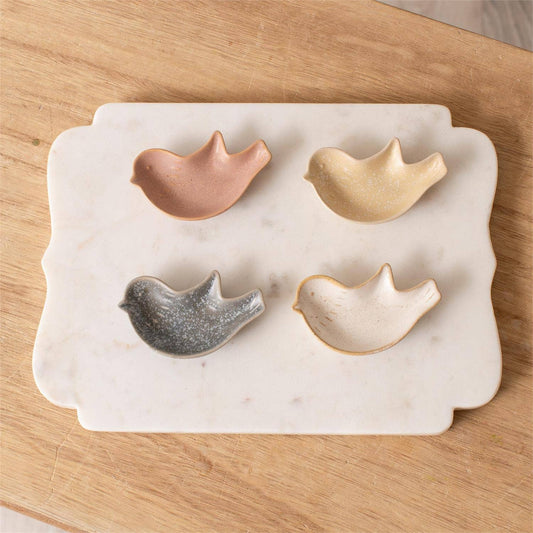 Mini Reactive Glaze Bird Trinket Trays -sold seperately