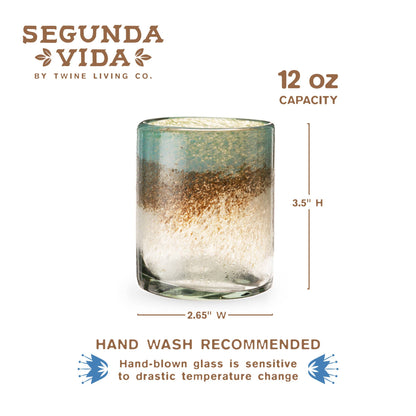 Segunda Vida Playa Bonita Recycled Tumblers Set of 2