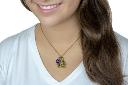 Collar con dijes de "Top Dog" Crystal Jumble