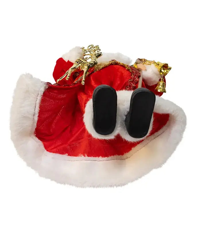 18" Standing Red/Gold Santa