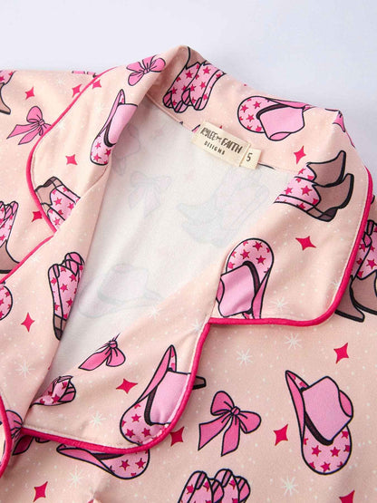 Mommy & Me Western Print Ruffle Pajama Set: 2 / KIDS