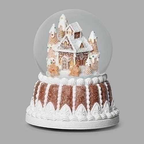 Gingerbread Musical Water Glitter Dome