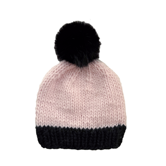 Coco Hat Baby Pink Black Baby Beanie: M; 2-5Y