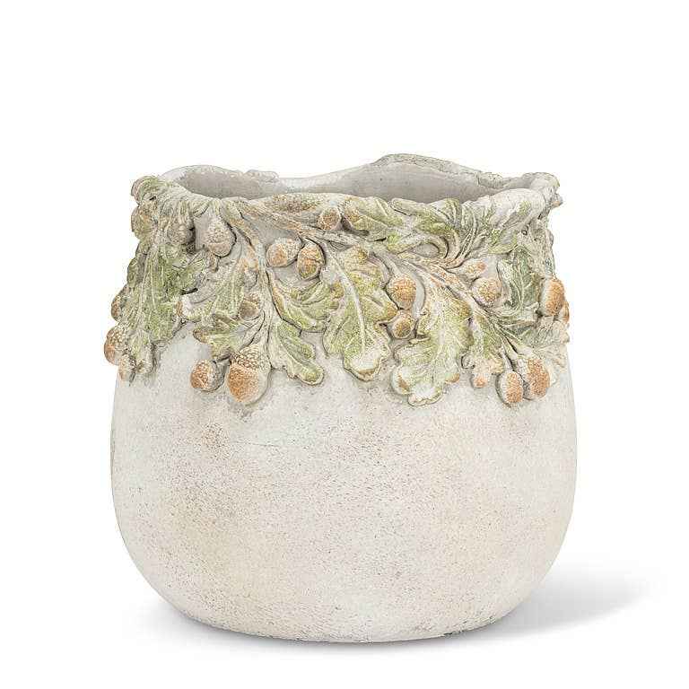 Oak Leaves & Acorns Planter