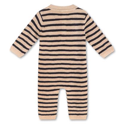 Viverano Organics - Navy Stripe Chunky Sweater Knit Baby Jumpsuit (Organic)