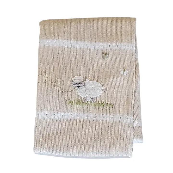 Lamb Baby Blanket - Ecru