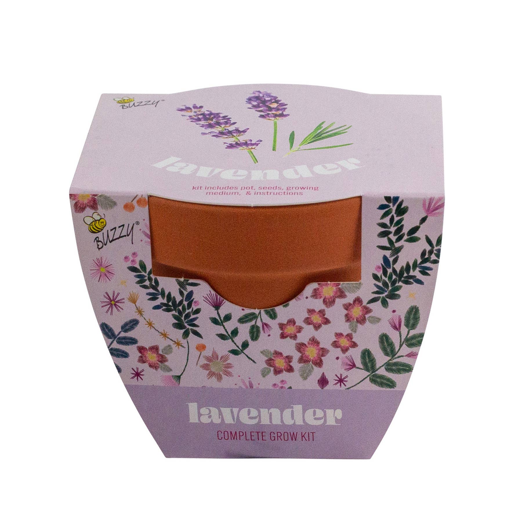 buzzy seeds lavender Buzzy Seeds Classic 7cm Terra Cotta Grow Kit