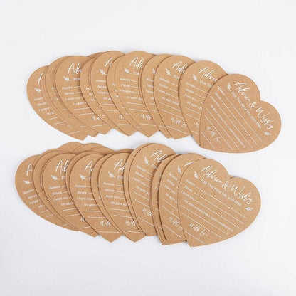 Wedding Advice Card - Heart Shape Set of 50