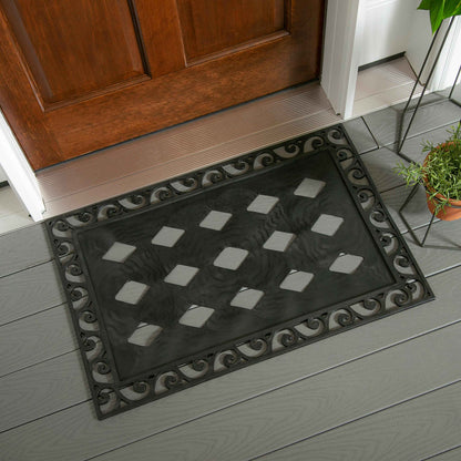 Cutout Scroll Embossed Floor Mat Tray
