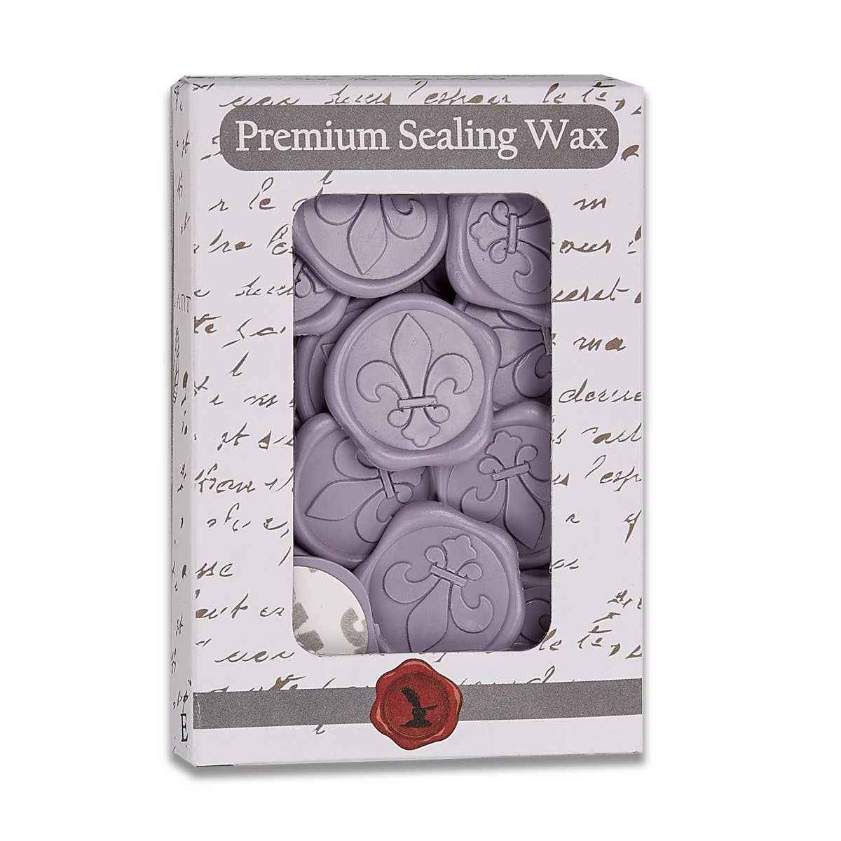 Fleur de Lys Adhesive Wax Seal Stickers 1 1/4" - 25 Pk