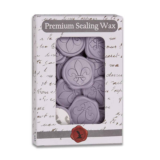 Fleur de Lys Adhesive Wax Seal Stickers 1 1/4" - 25 Pk