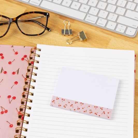 Elyse Breanne Design - Painted Cherries Sticky Note, 4x3"
