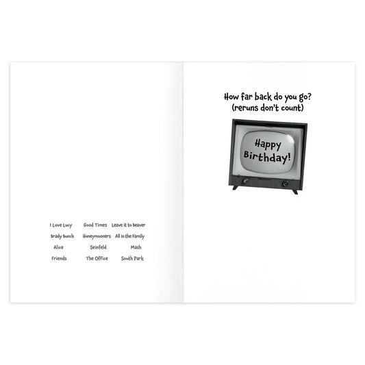 Retro TV Catchphrases Birthday Card